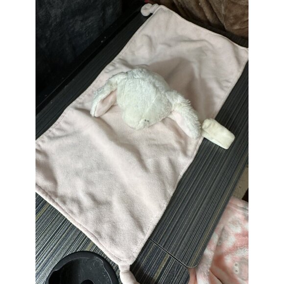'14 Carters Pink Bunny Rabbit Long Lovey Velvet Knotted Security Blanket L31474H - Picture 11 of 16